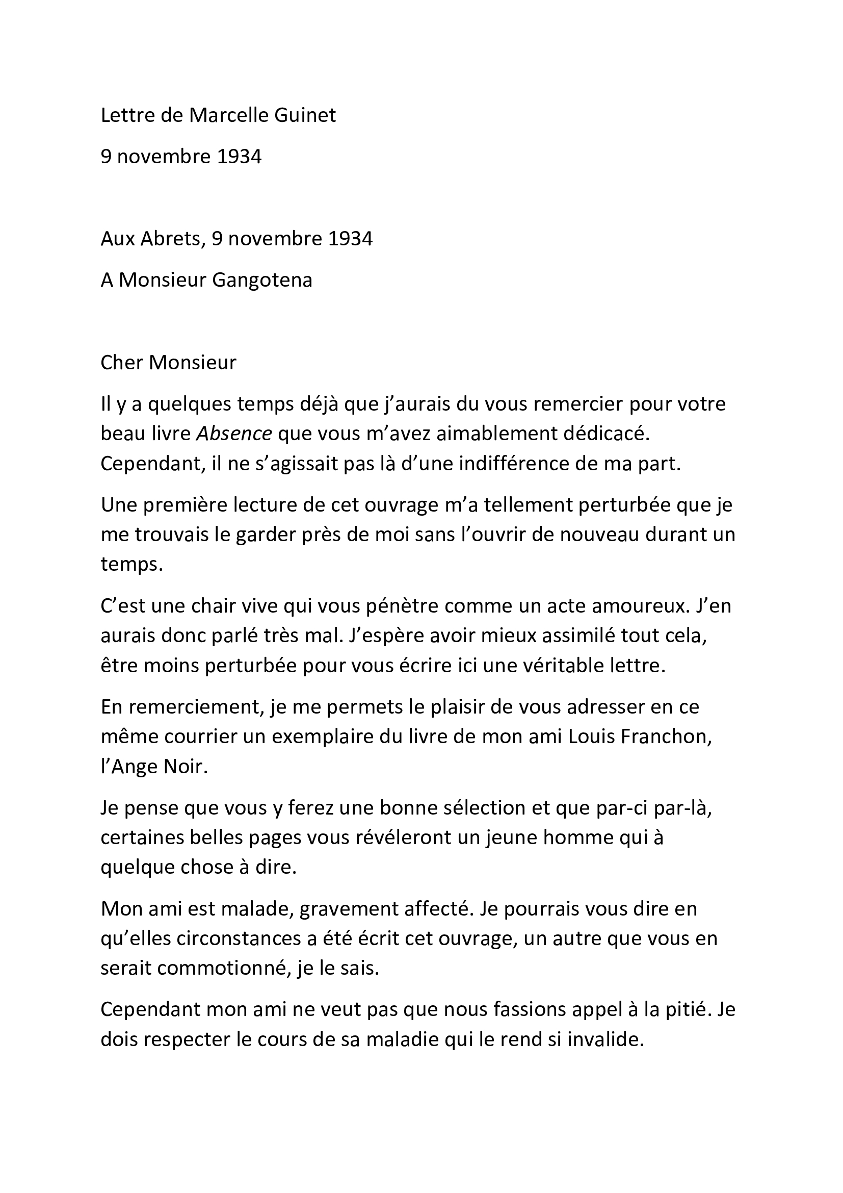 Lettre Marcelle Guinet page 5